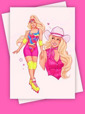 Framed Barbie Art - A5 (5.8"x8.3")